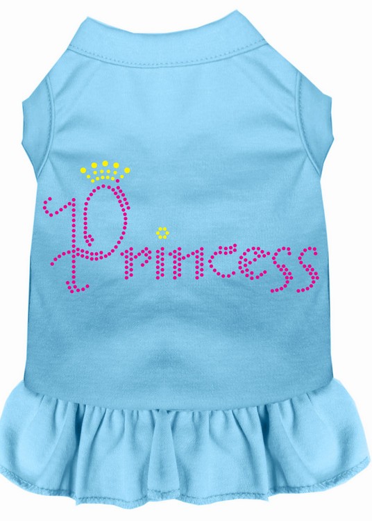 Princess Rhinestone Dress Baby Blue Lg